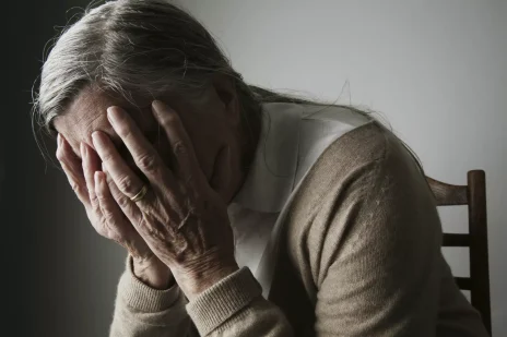 grieving man